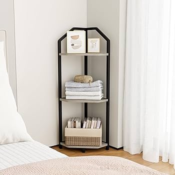 置物 GIMME SOME NEXT Bathroom Floor Cabinet, Corner Storage Unit, 2 Drawers